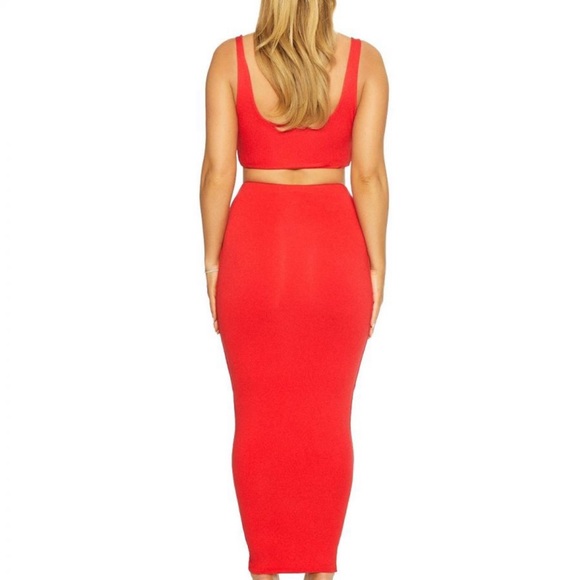 Naked Wardrobe Far from Bae-sic Skirt Set in Strawberry - Picture 3 of 3